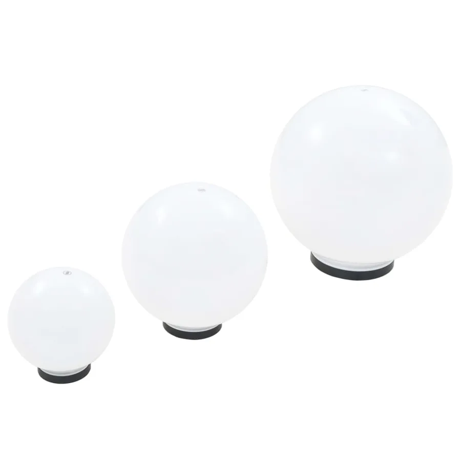 6 pcs Jeu de lampe boule à LED PMMA sphérique 20/30/40 cm - 6