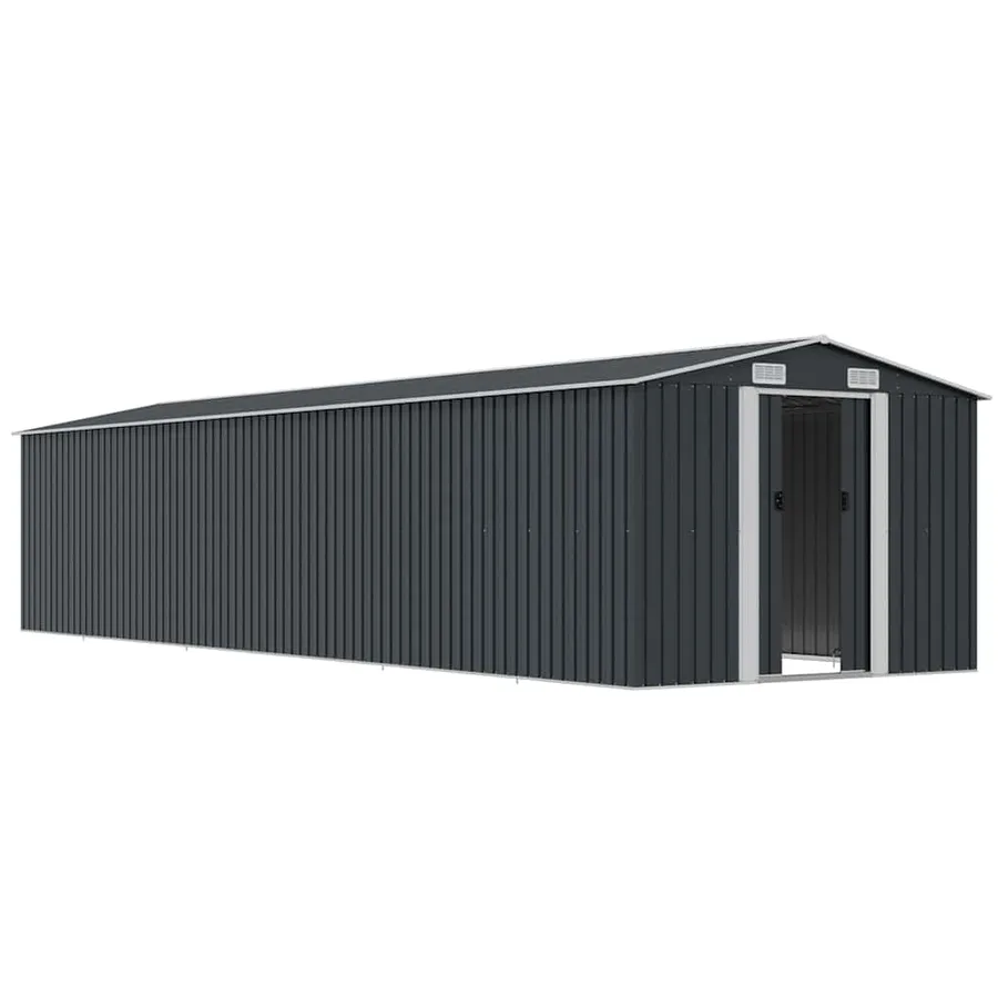 Abri de jardin Anthracite 257x779x181 cm Acier galvanisé - 4