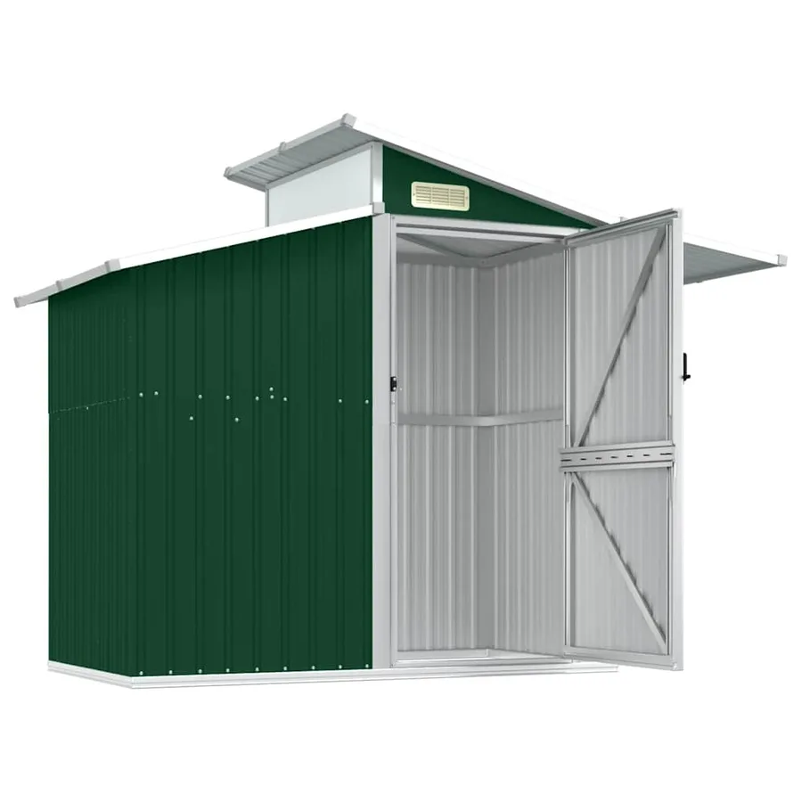 Abri de Jardin Vert 270x130x208,5 cm Métal Galvanisé - 4