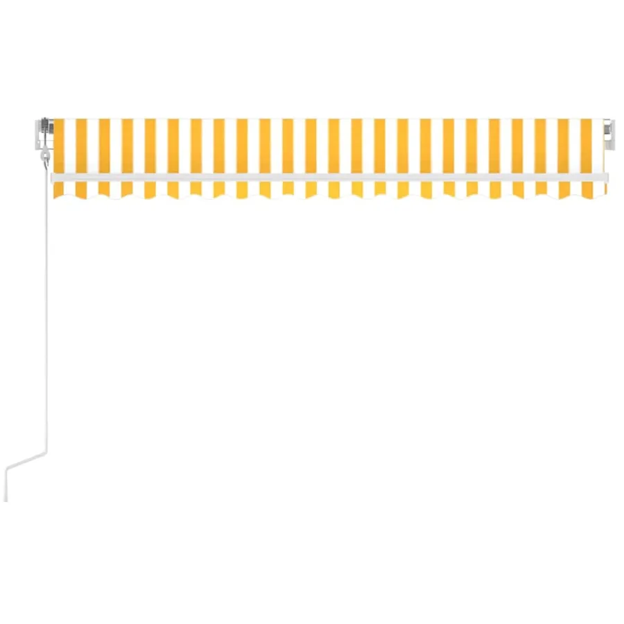 Auvent automatique capteur de vent/LED 450x300cm Jaune et blanc - 3
