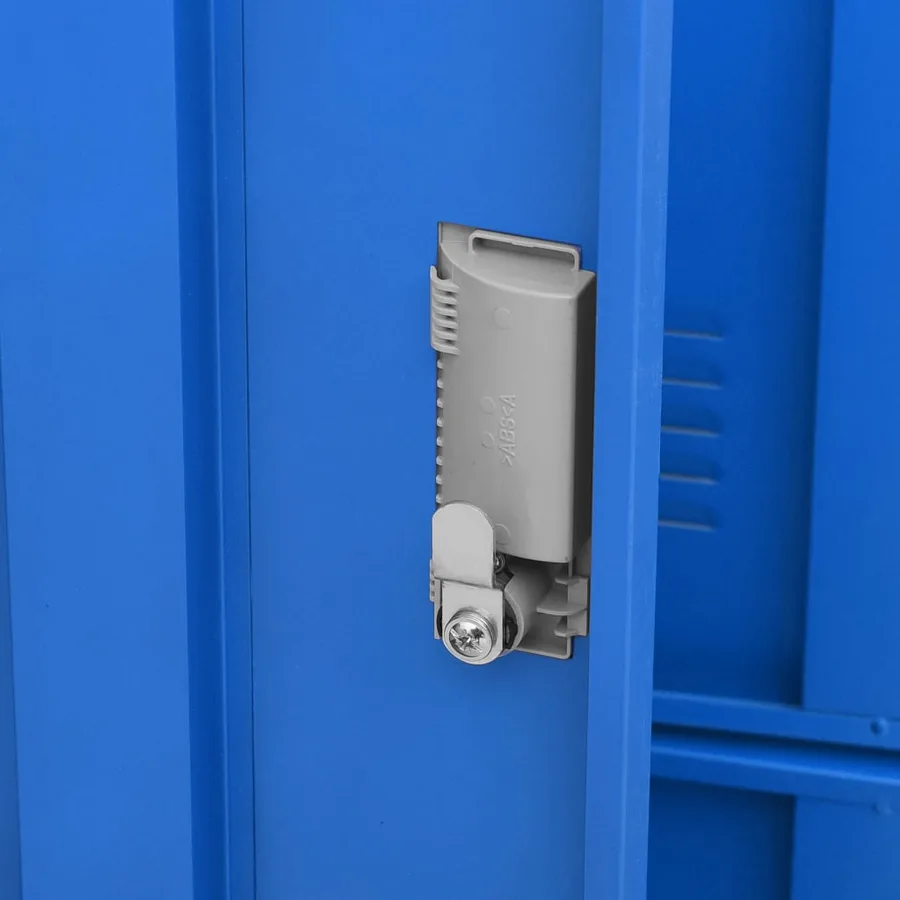 Armoire à casiers Gris clair et bleu 90x45x92,5 cm Acier - 6