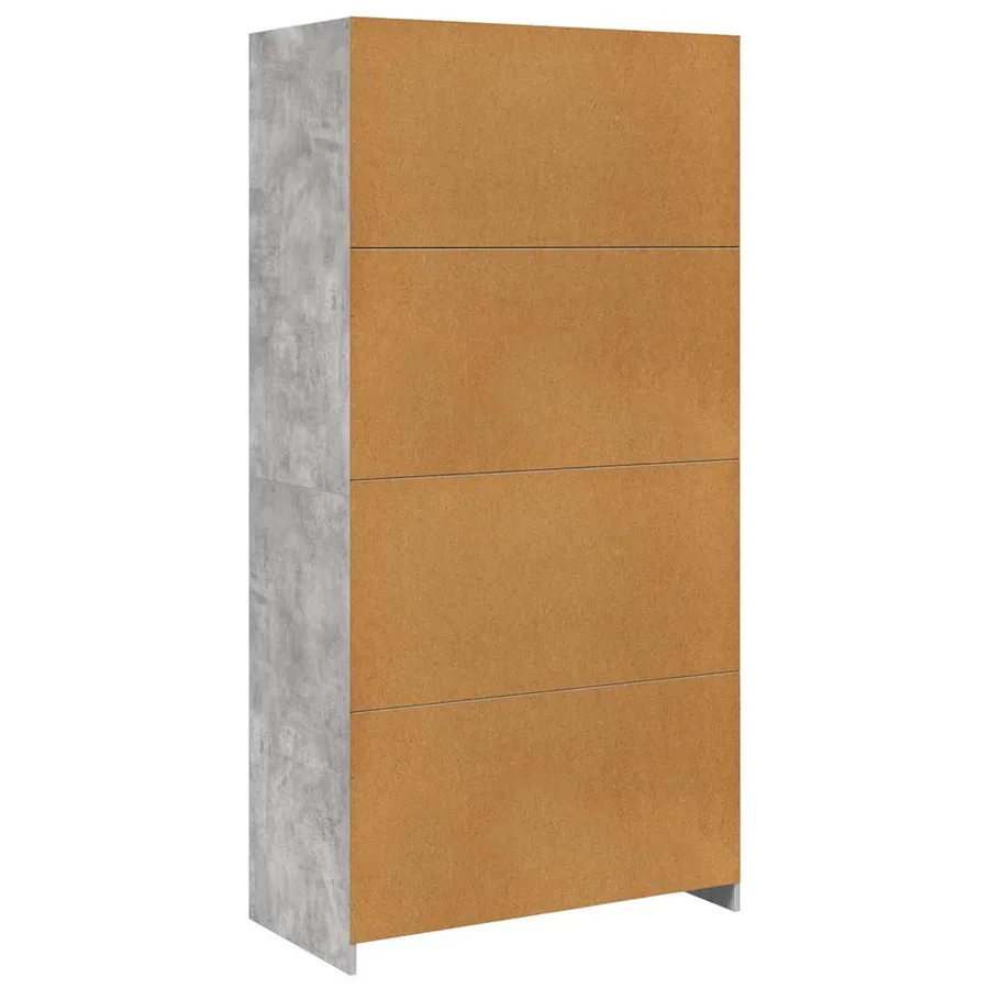 Garde-robe Gris béton 100x50x200 cm Bois d'ingénierie - 6