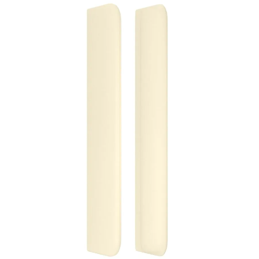 Tête de lit avec oreilles Crème 203x16x118/128 cm Similicuir - 4