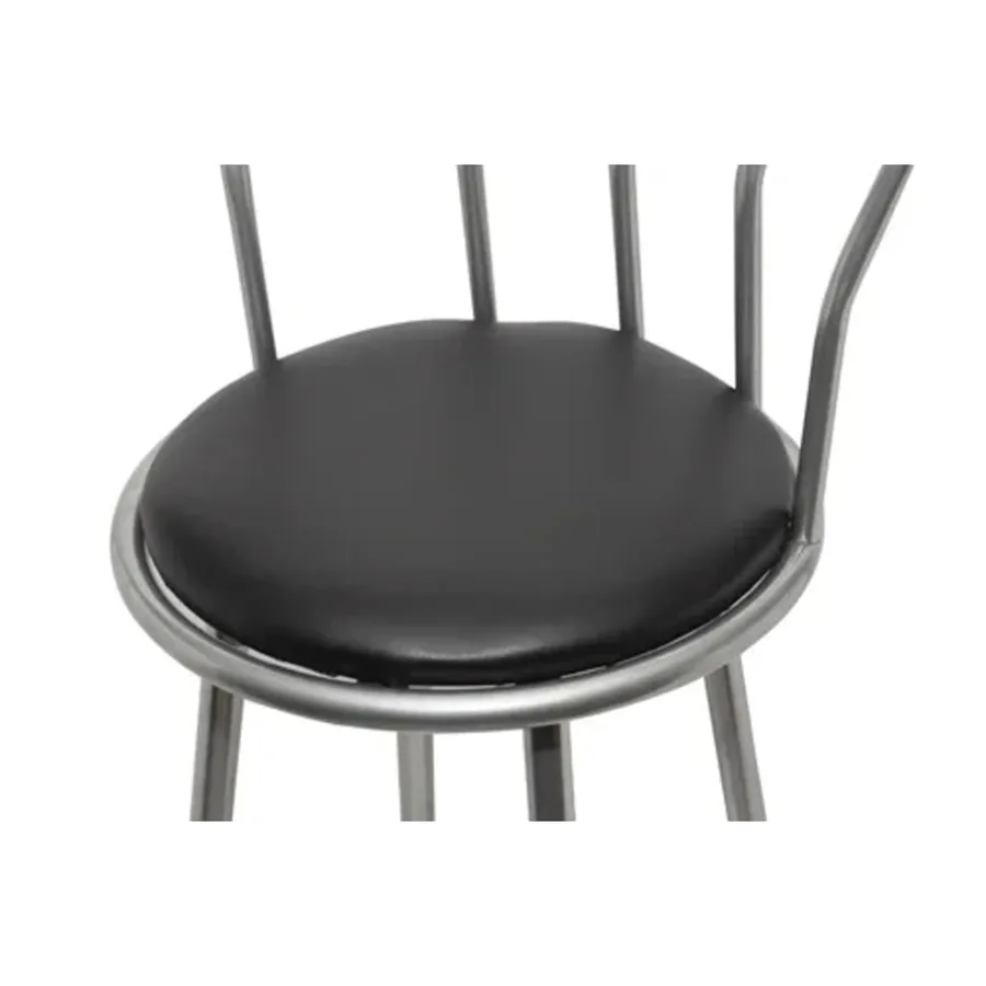 Tabourets de bar lot de 2 noir similicuir - 4