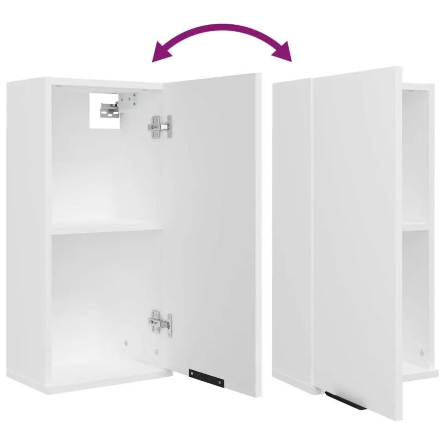 Armoire de salle de bain murale Blanc 32x20x67 cm - 9