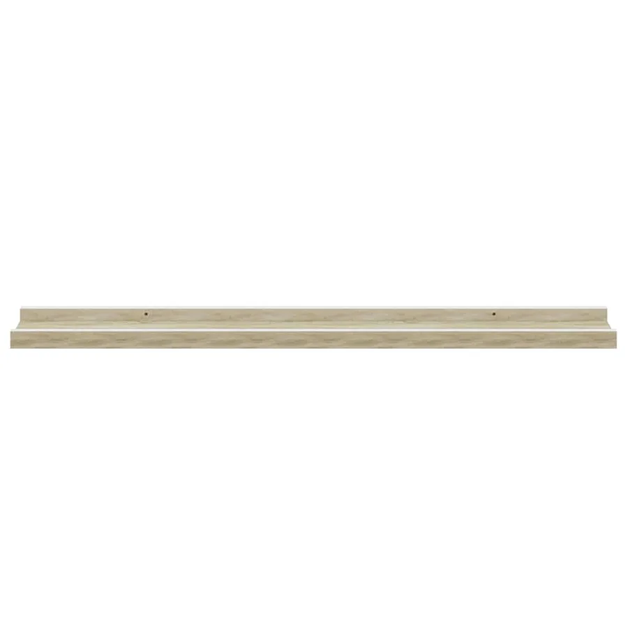 Étagères murales 4 pcs blanc et chêne sonoma 80x9x3 cm - 6