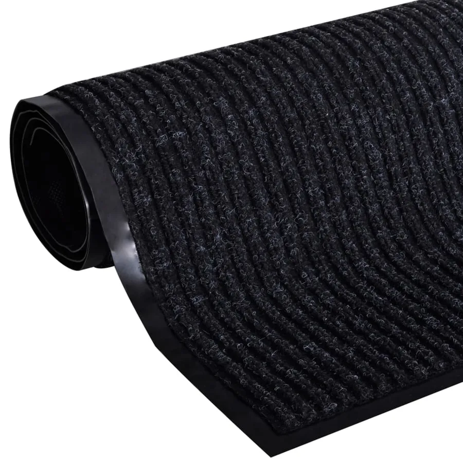Tapis d'entrée noir 117x220 cm PVC - 2