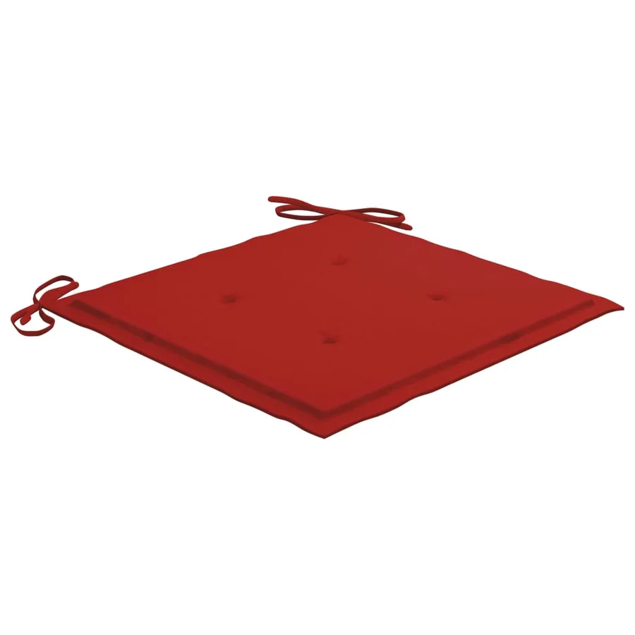 Chaises de jardin empilables avec coussins lot de 6 Teck solide - 8