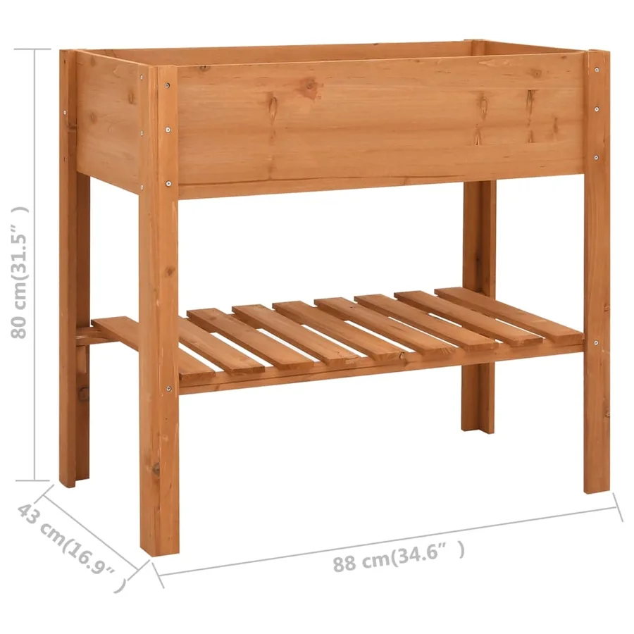 Jardinière 88x43x80 cm Bois de sapin - 5