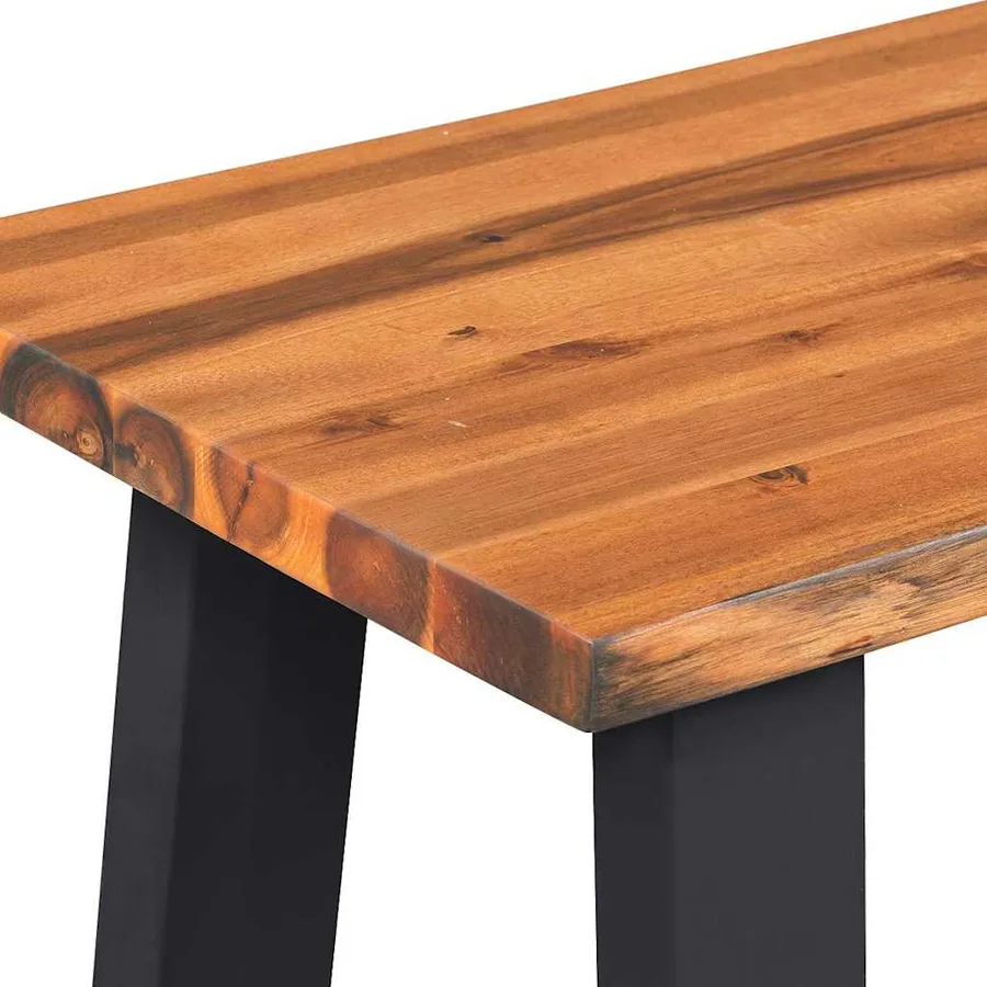 Banc en bois d'acacia massif 145 cm - 5