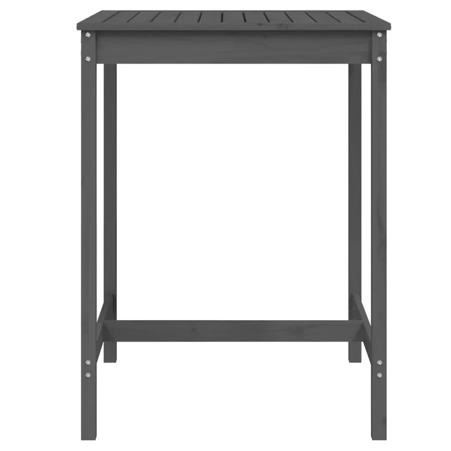 Table de jardin gris 82,5x82,5x110 cm bois massif de pin - 4