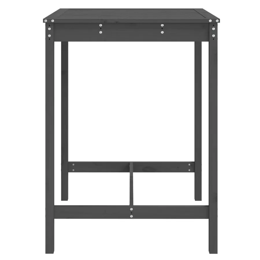 Table de jardin gris 82,5x82,5x110 cm bois massif de pin - 5