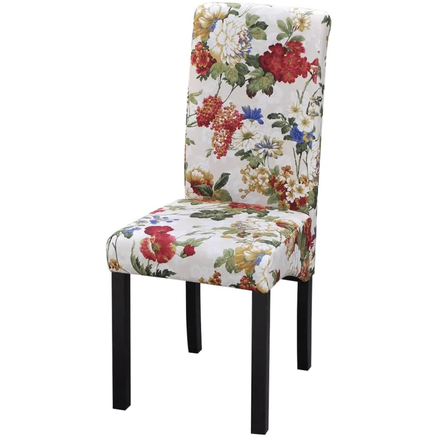 Chaises à manger lot de 6 multicolore tissu - 3