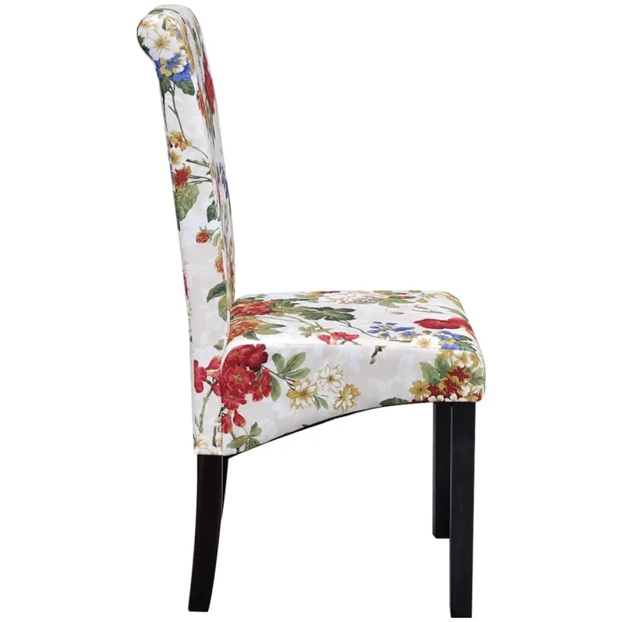 Chaises à manger lot de 6 multicolore tissu - 4