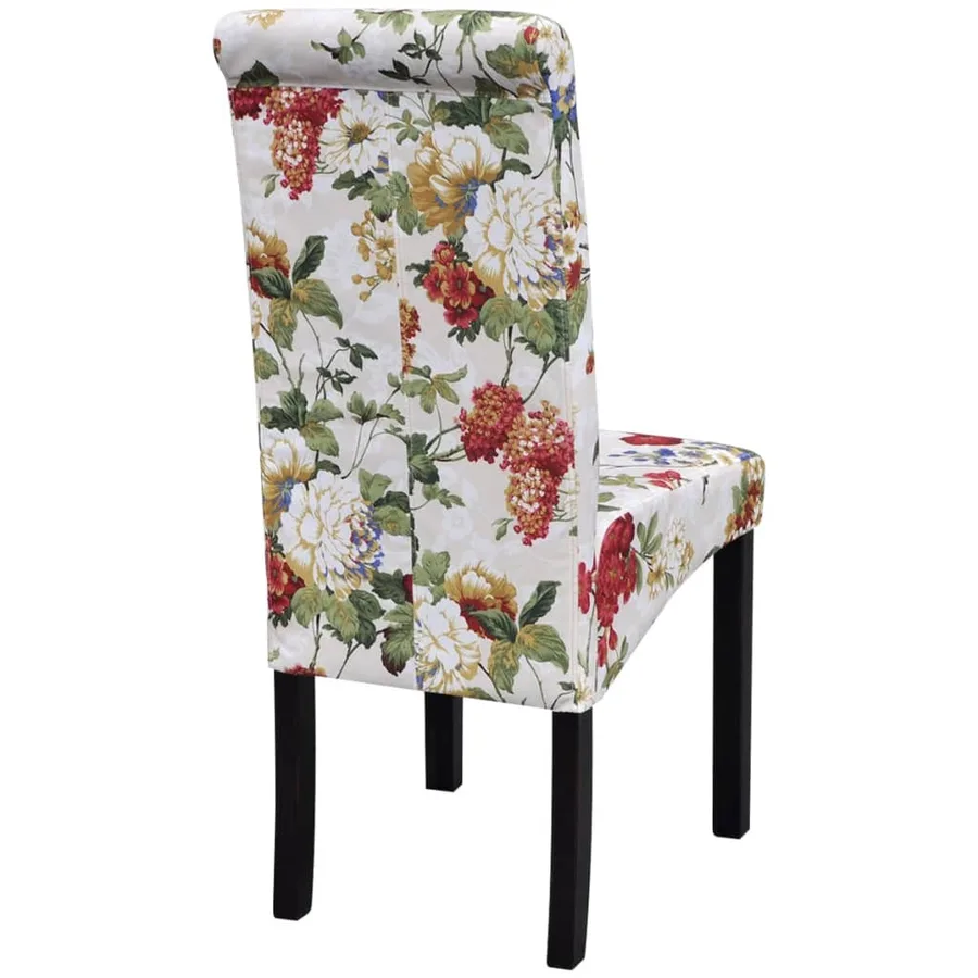Chaises à manger lot de 6 multicolore tissu - 5