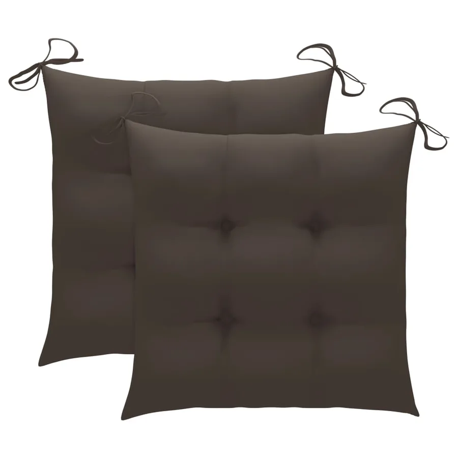 Chaises de jardin avec coussins lot de 2 Acacia solide et acier - 10