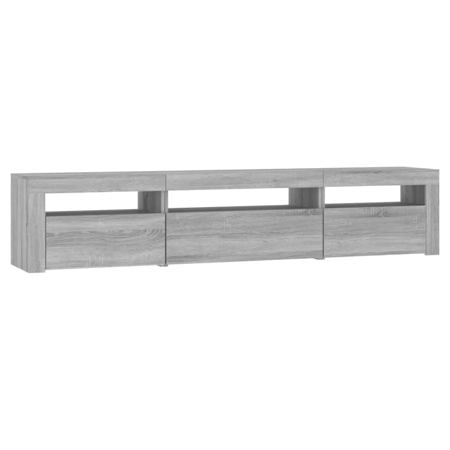 Meuble TV avec lumières LED Sonoma gris 195x35x40 cm - 6