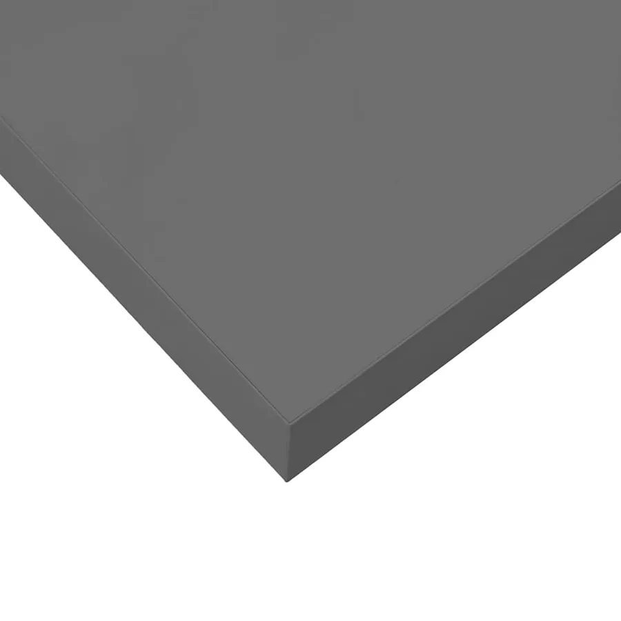 Étagère murale flottante 4 pcs Gris brillant 60x23,5x3,8 cm MDF - 12