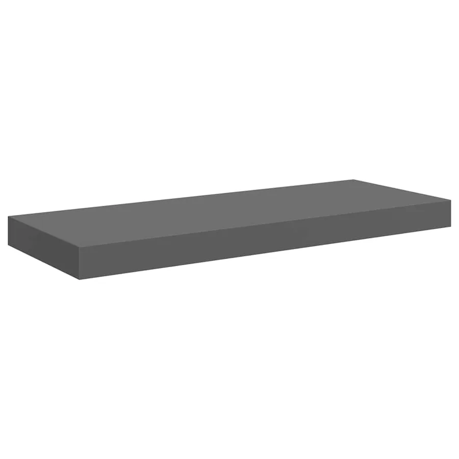 Étagère murale flottante 4 pcs Gris brillant 60x23,5x3,8 cm MDF - 6