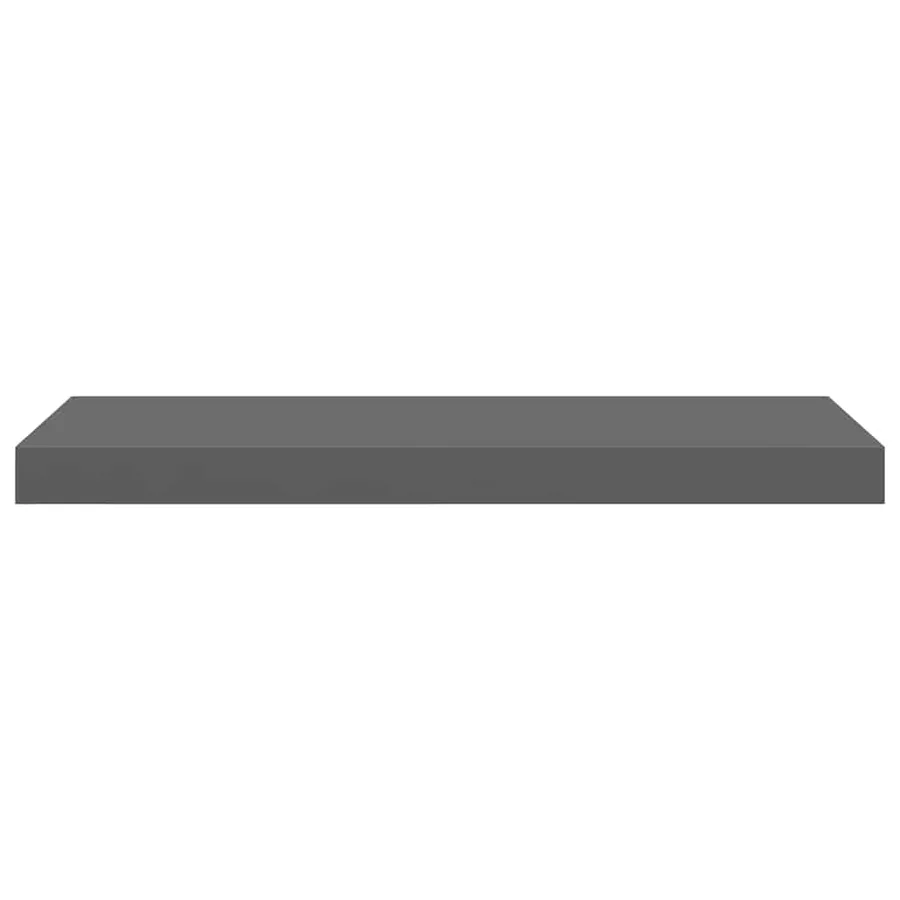 Étagère murale flottante 4 pcs Gris brillant 60x23,5x3,8 cm MDF - 7