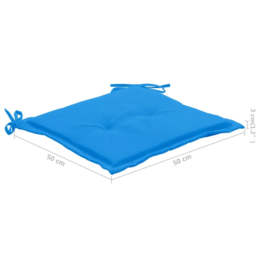 Chaises de jardin empilables avec coussins lot de 8 Teck solide - 11