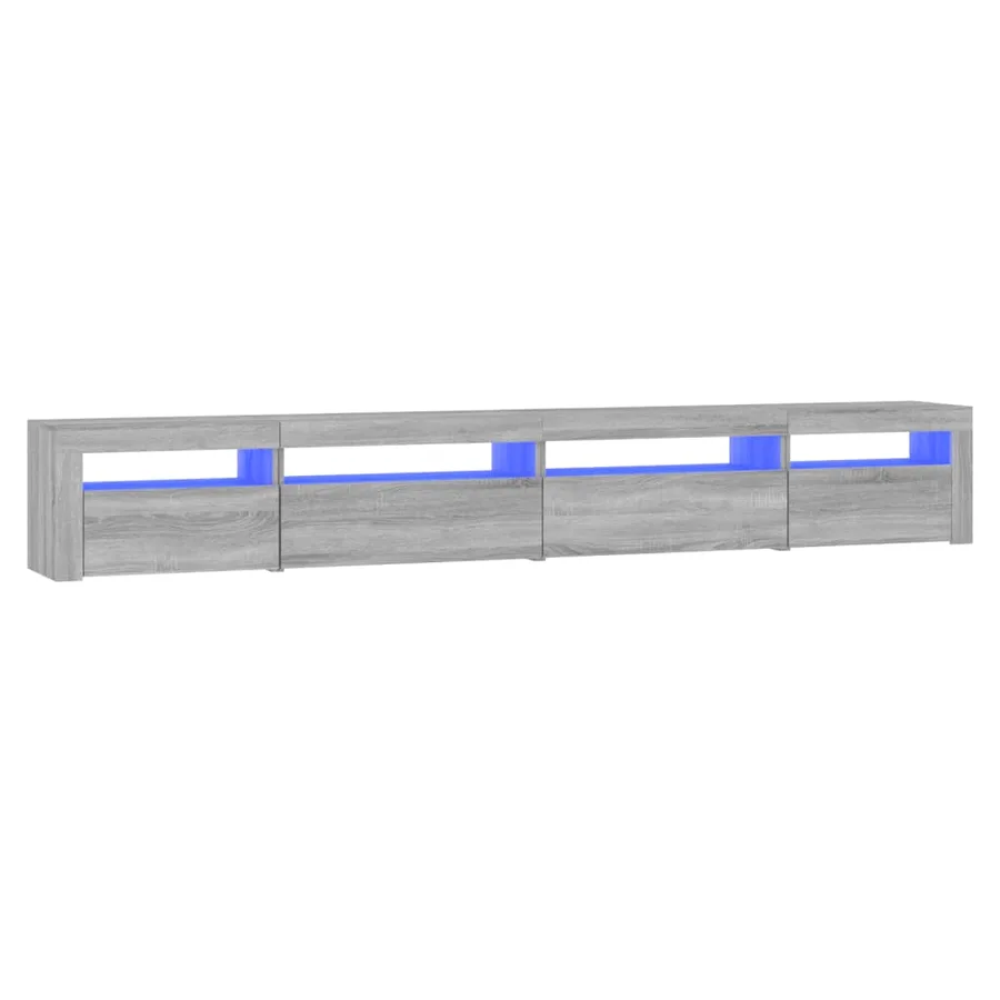 Meuble TV avec lumières LED Sonoma gris 270x35x40 cm - 2