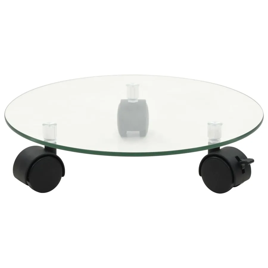 Supports roulants à plantes 4 pcs 28 cm Verre trempé Rond - 2