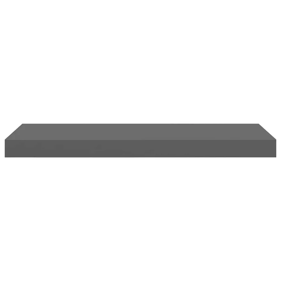 Étagère murale flottante Gris brillant 60x23,5x3,8 cm MDF - 6