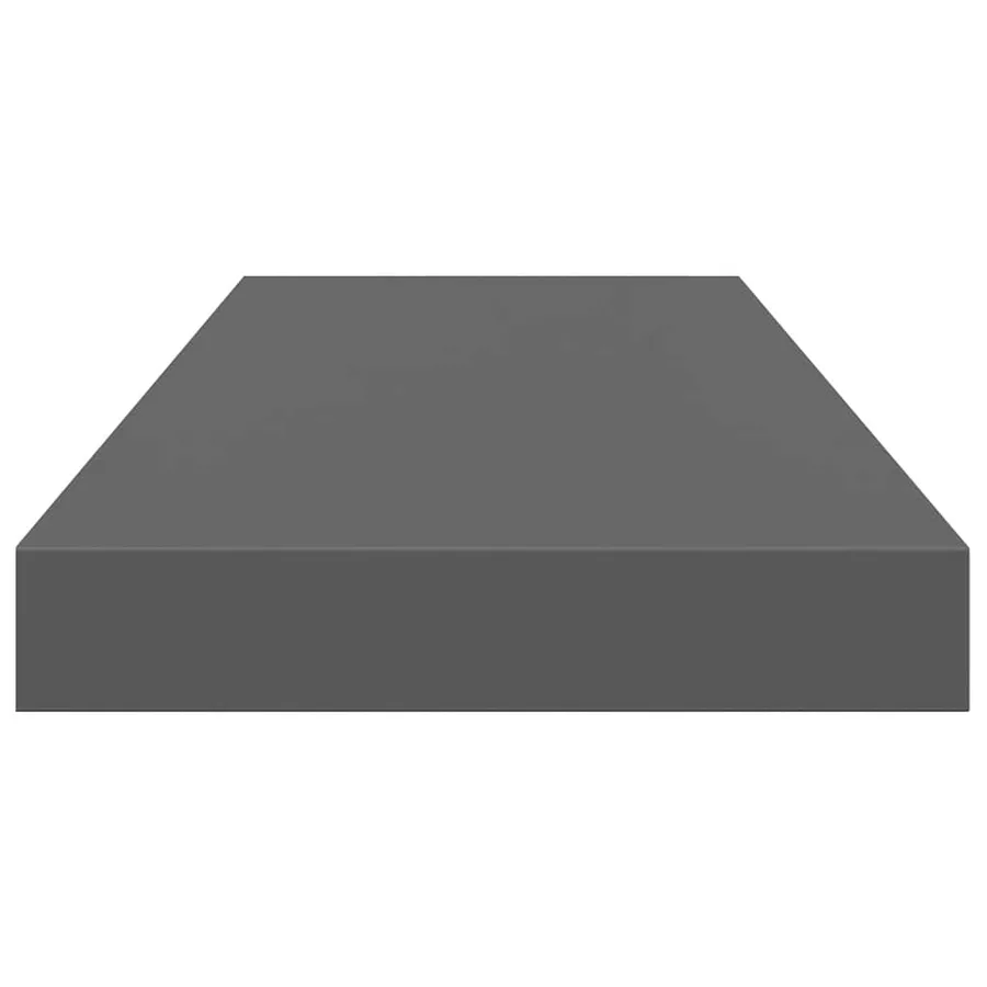 Étagère murale flottante Gris brillant 60x23,5x3,8 cm MDF - 7