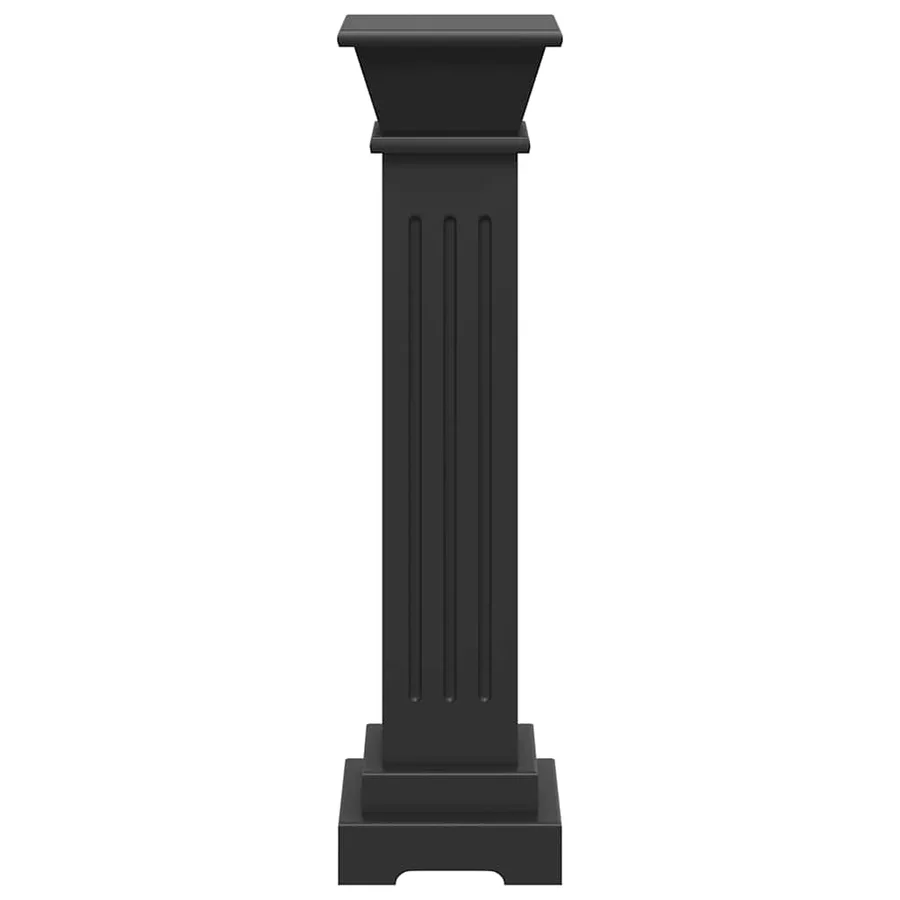 Support pilier classique carré pour plantes Noir 17x17x66cm MDF - 4