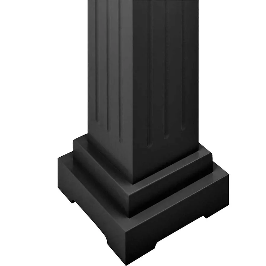 Support pilier classique carré pour plantes Noir 17x17x66cm MDF - 6