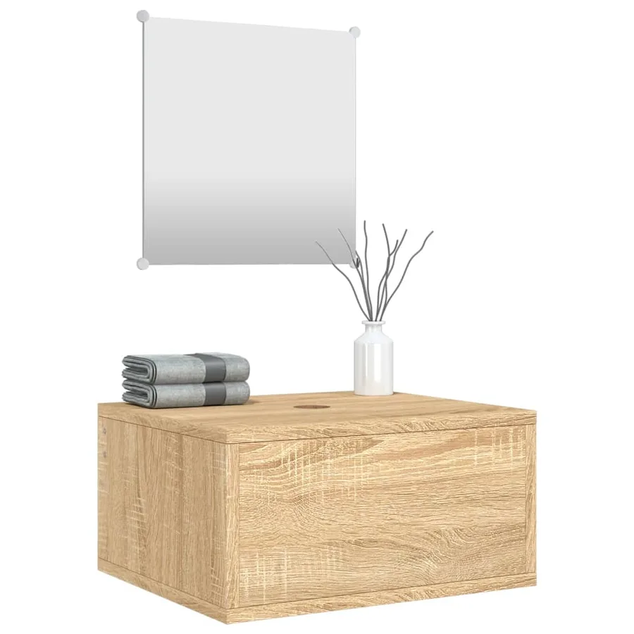 Ensemble de meubles salle de bain 2 pcs chêne bois d'ingénierie - 3