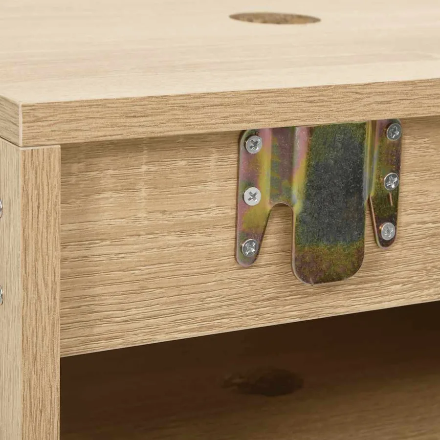 Ensemble de meubles salle de bain 2 pcs chêne bois d'ingénierie - 6