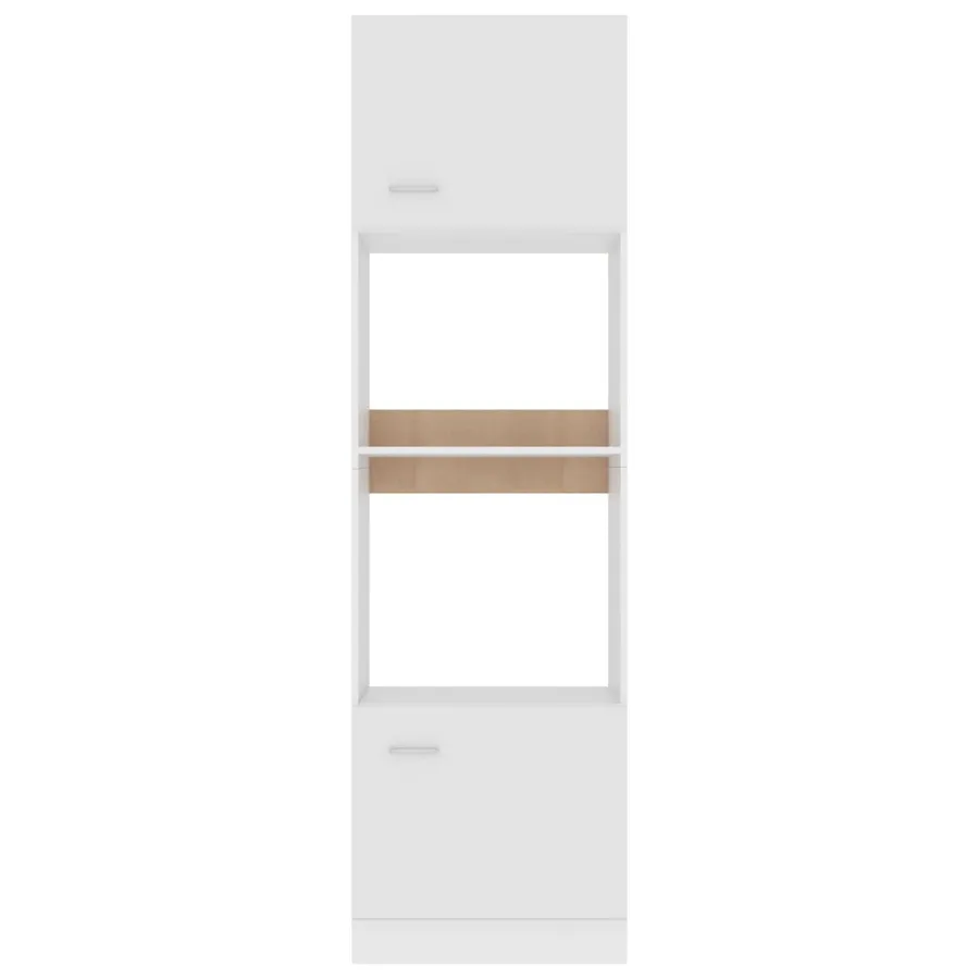 Meuble micro-ondes "Lyon" Blanc 60 x 57 x 207 cm Bois d'ingénierie - 6