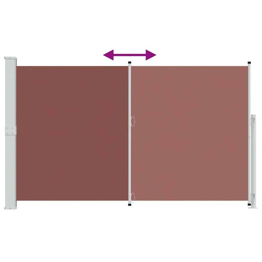 Auvent latéral rétractable de patio 180x300 cm Marron - 7