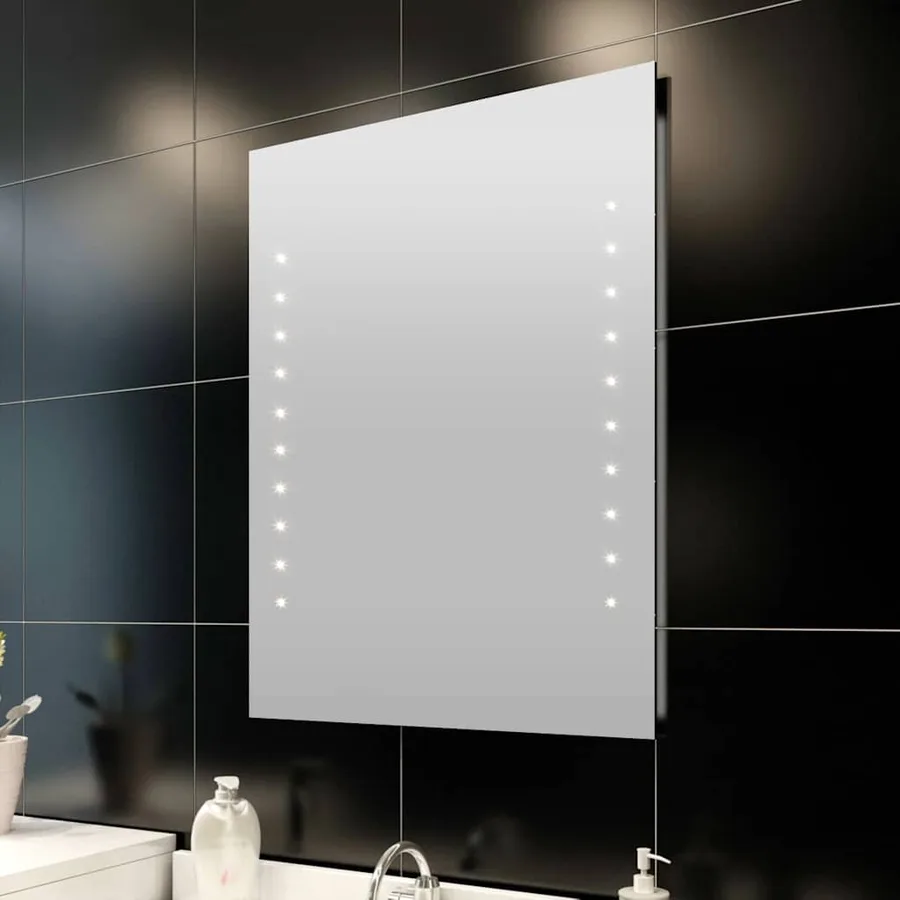 Miroir de salle de bain 60 x 80 cm avec lumières LED - 2