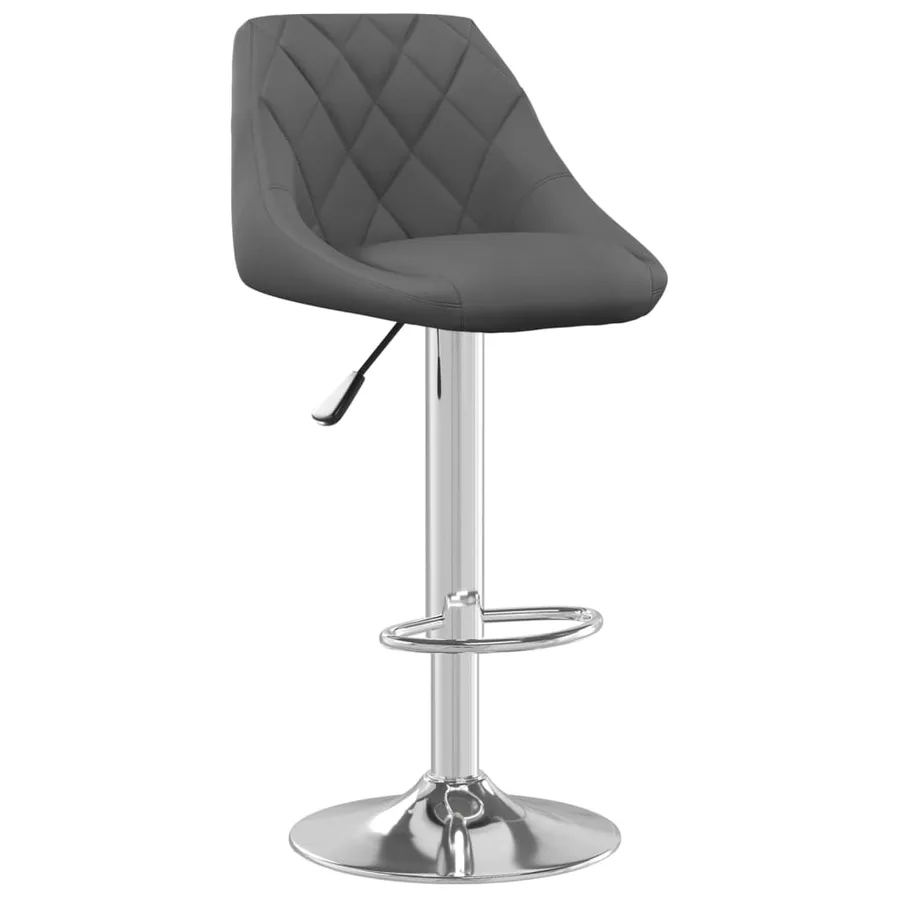 Tabourets de bar lot de 2 gris foncé velours - 3