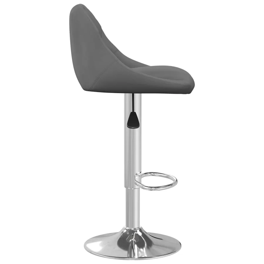 Tabourets de bar lot de 2 gris foncé velours - 5