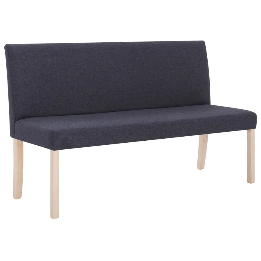 Banc 139,5 cm Gris foncé Polyester - 2