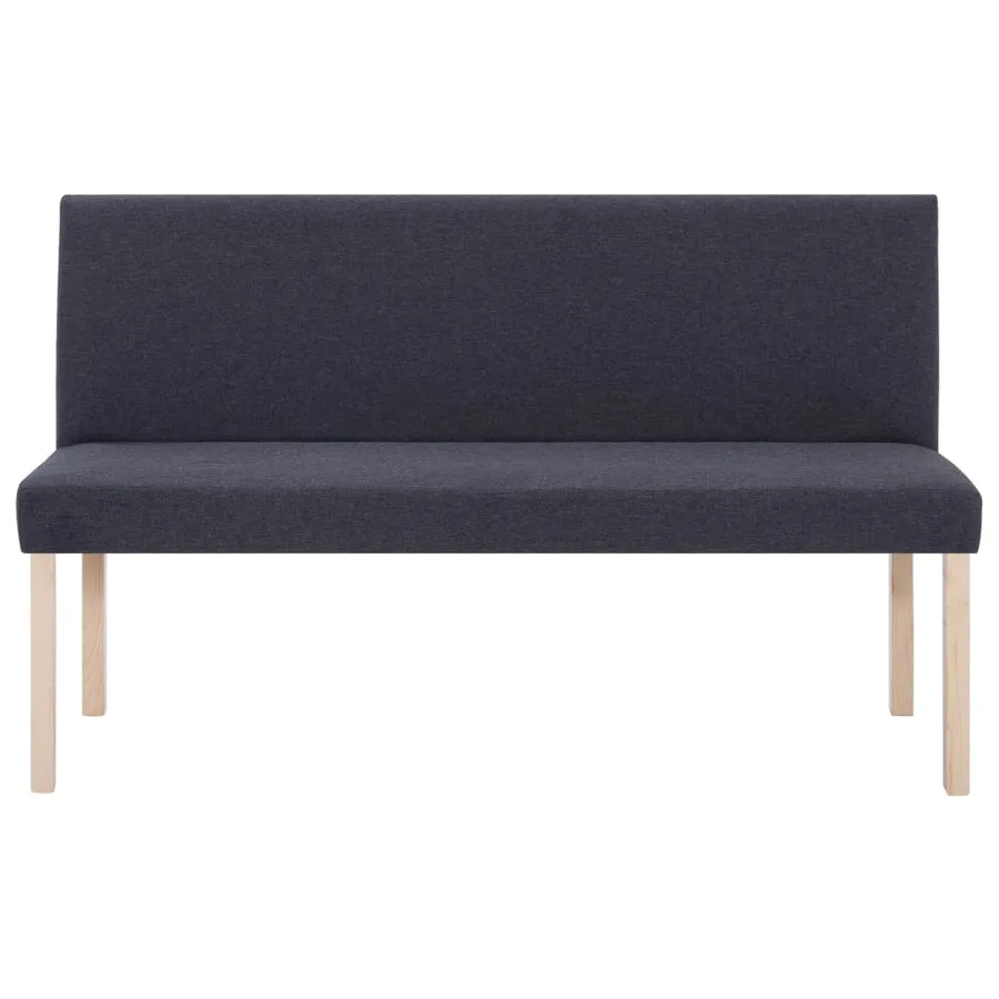 Banc 139,5 cm Gris foncé Polyester - 3