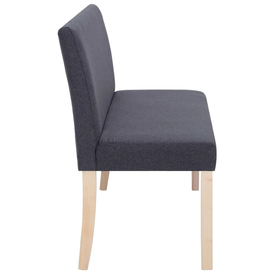 Banc 139,5 cm Gris foncé Polyester - 4