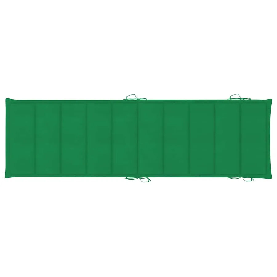 Chaise longue à bascule avec coussin Bois de teck solide - 14