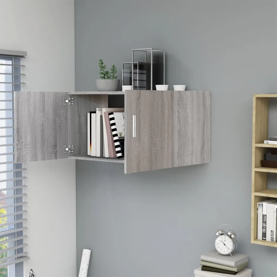 Armoire murale Sonoma gris 80x39x40 cm Bois d'ingénierie - 3