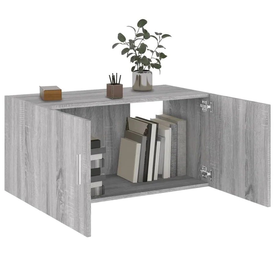 Armoire murale Sonoma gris 80x39x40 cm Bois d'ingénierie - 4