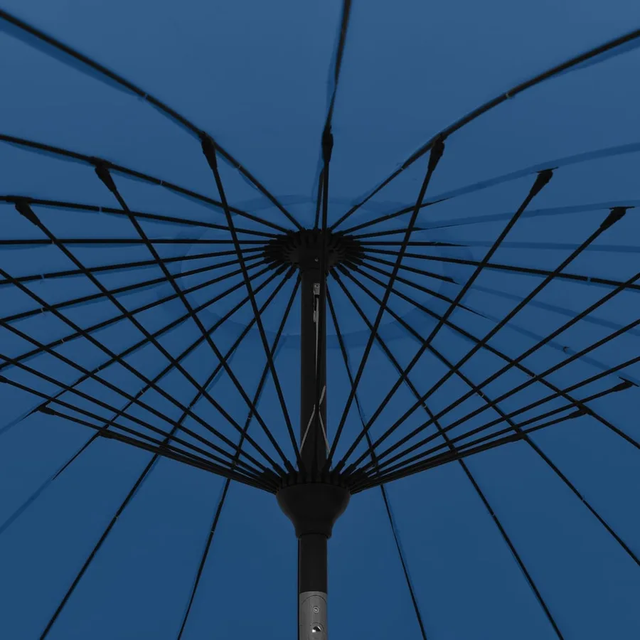Parasol d'extérieur avec mât en aluminium 500 cm bleu azuré - 5