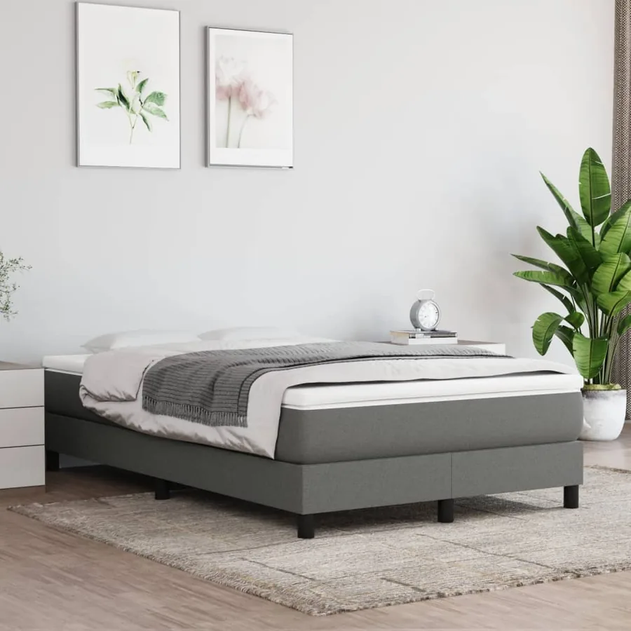Matelas de lit à ressorts ensachés fermeté moyenne Gris foncé 120x200x20 cm