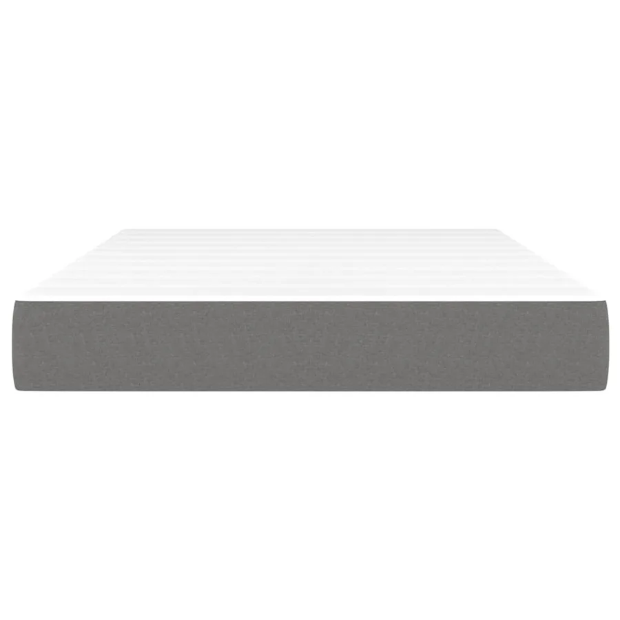 Matelas de lit à ressorts ensachés fermeté moyenne Gris foncé 120x200x20 cm - 3