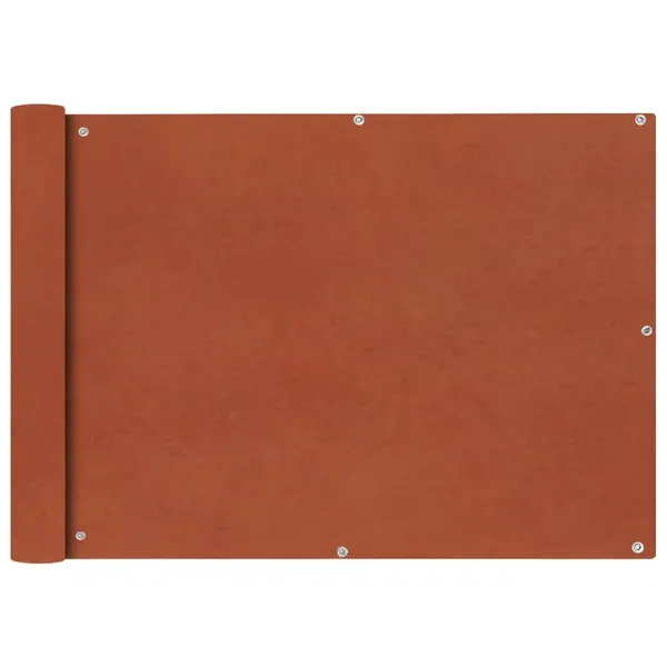 Écran de balcon en tissu Oxford 75x600 cm Ocre marron