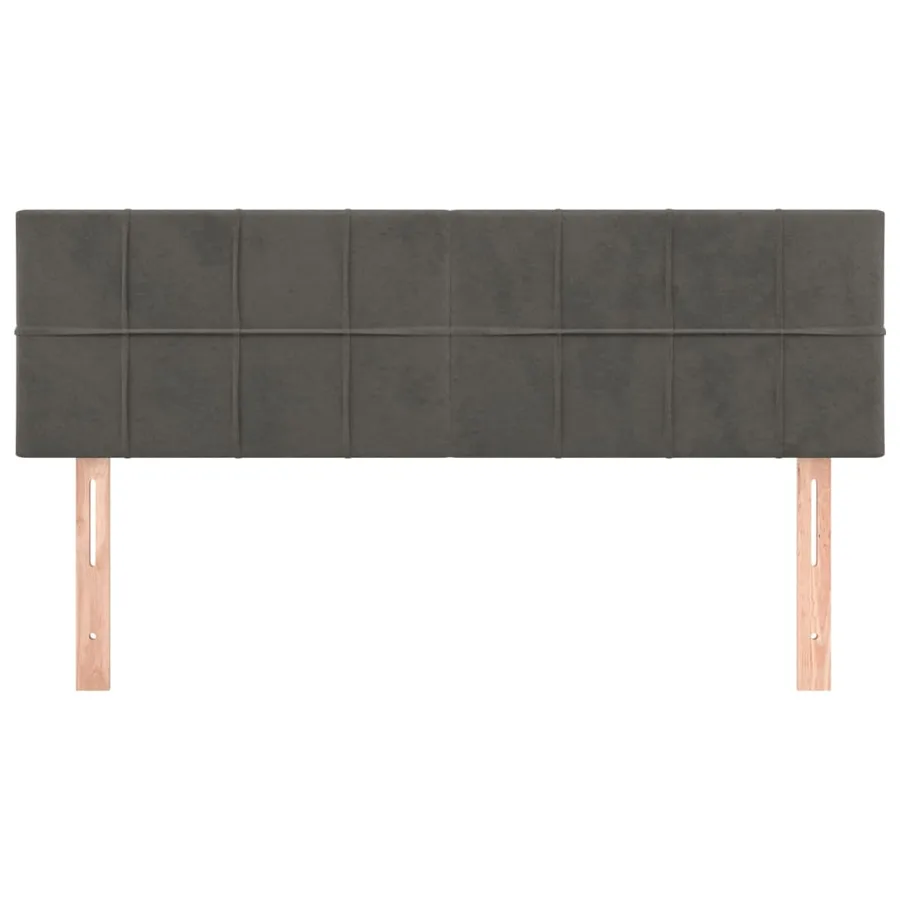 Têtes de lit Gris foncé 144x5x78/88 cm Velours - 3