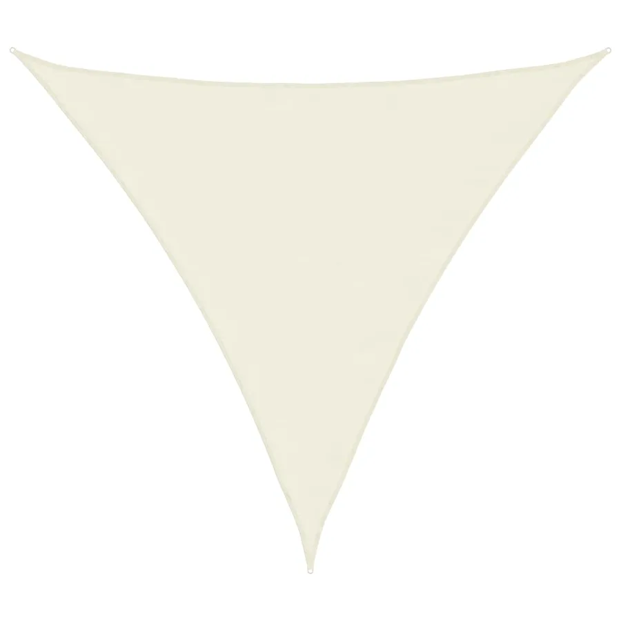 Voile de parasol tissu oxford triangulaire 4,5x4,5x4,5 m crème - 2